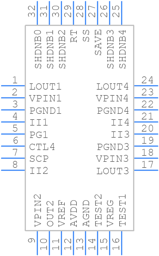 RAA230406GNP#HA0 - Renesas Electronics - PCB symbol