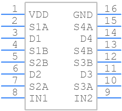 ADG888YRUZ-REEL - Analog Devices - PCB symbol