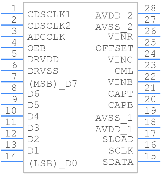AD9826KRS - Analog Devices - PCB symbol