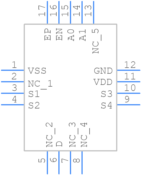 ADG5204BCPZ-RL7 - Analog Devices - PCB symbol