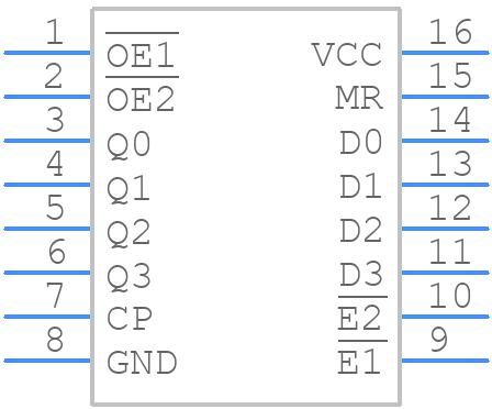74HC173D,653 - Nexperia - PCB symbol