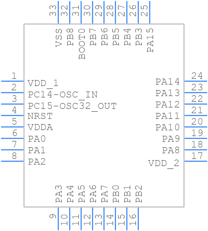 STM32L051K8U6TR - STMicroelectronics - PCB symbol