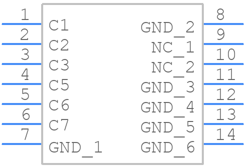 0786463001 - Molex - PCB symbol