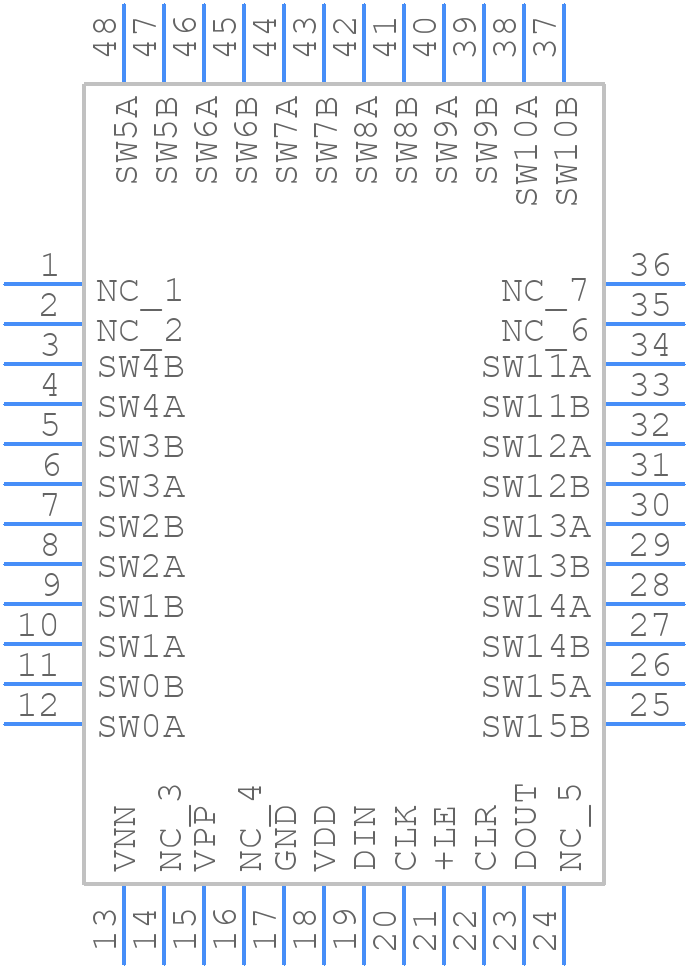 MAX4968ECM+ - Analog Devices - PCB symbol