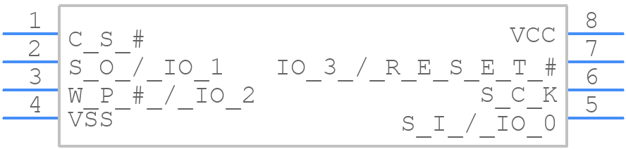 S25FL064LABMFI013 - Infineon - PCB symbol