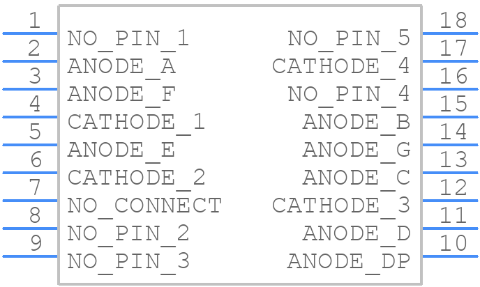 HDSP-N103 - Avago Technologies - PCB symbol