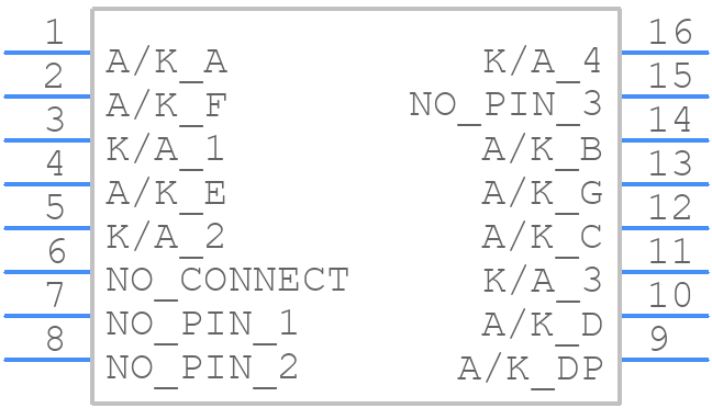 HDSP-C8E1 - Avago Technologies - PCB symbol