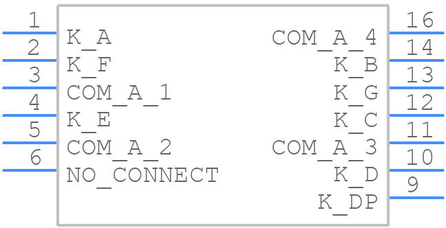 HDSP-C8A1 - Avago Technologies - PCB symbol