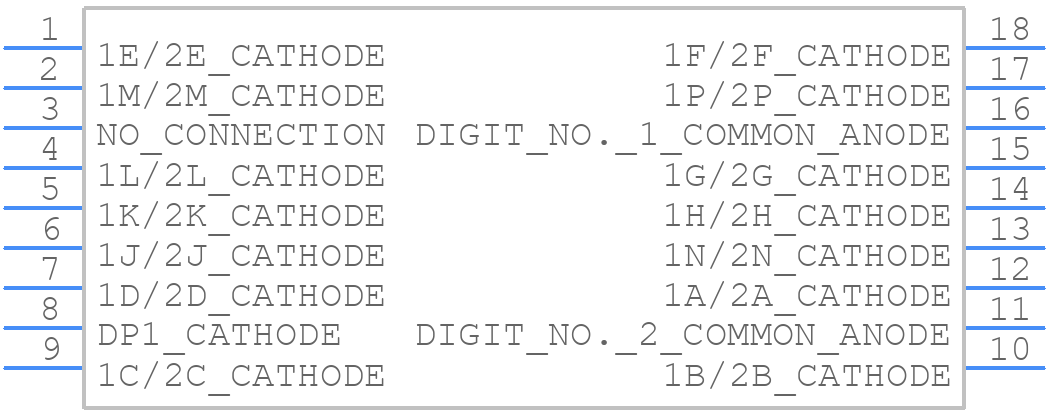 HDSP-A22C - Avago Technologies - PCB symbol