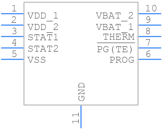 MCP73834-CNI/MF - Microchip - PCB symbol