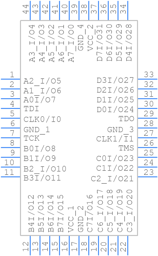 M4A3-64/32-7VNC - Lattice Semiconductor - PCB symbol