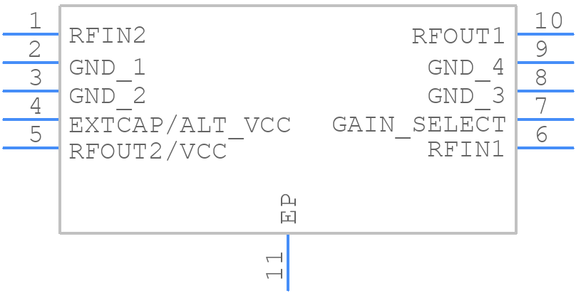 MAX2670GTB+T - Analog Devices - PCB symbol