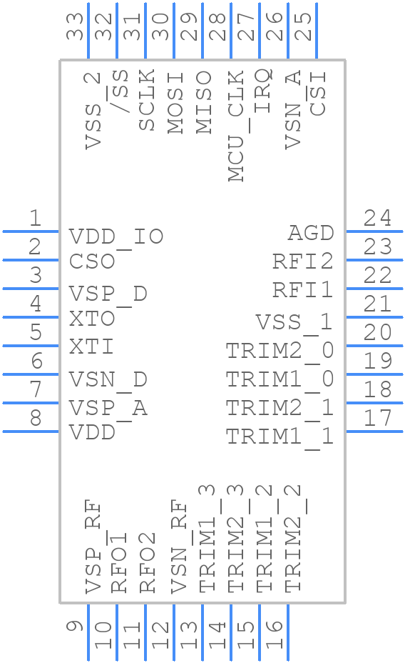 ST25R3911B-AQFT - STMicroelectronics - PCB symbol