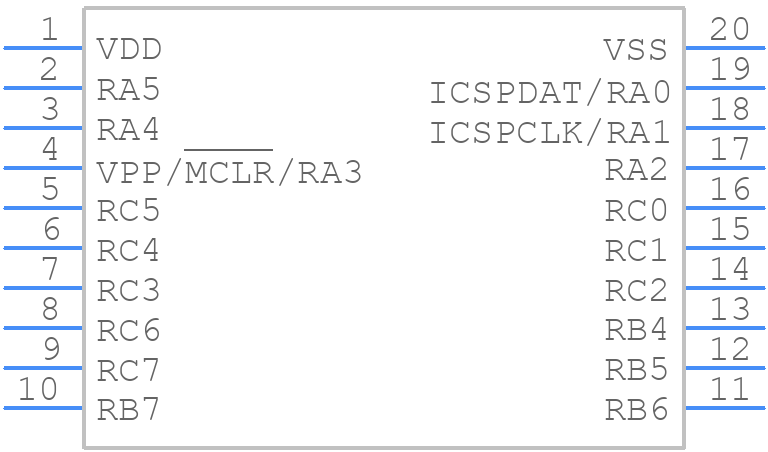 PIC16F1709-E/SS - Microchip - PCB symbol