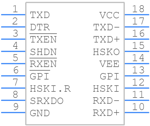 MAX216CWN+ - Analog Devices - PCB symbol
