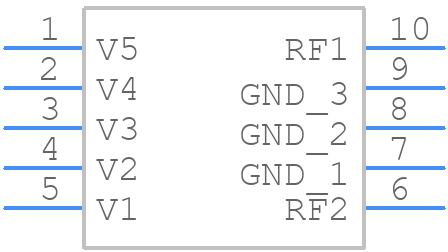 HMC306MS10E - Analog Devices - PCB symbol