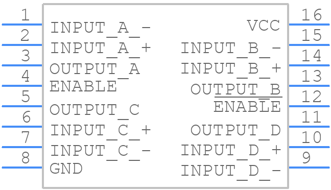 DS26LS32CMX/NOPB - Texas Instruments - PCB symbol