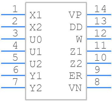 AD734BN - Analog Devices - PCB symbol