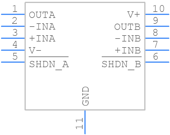 LTC6081IDD#TRPBF - Analog Devices - PCB symbol