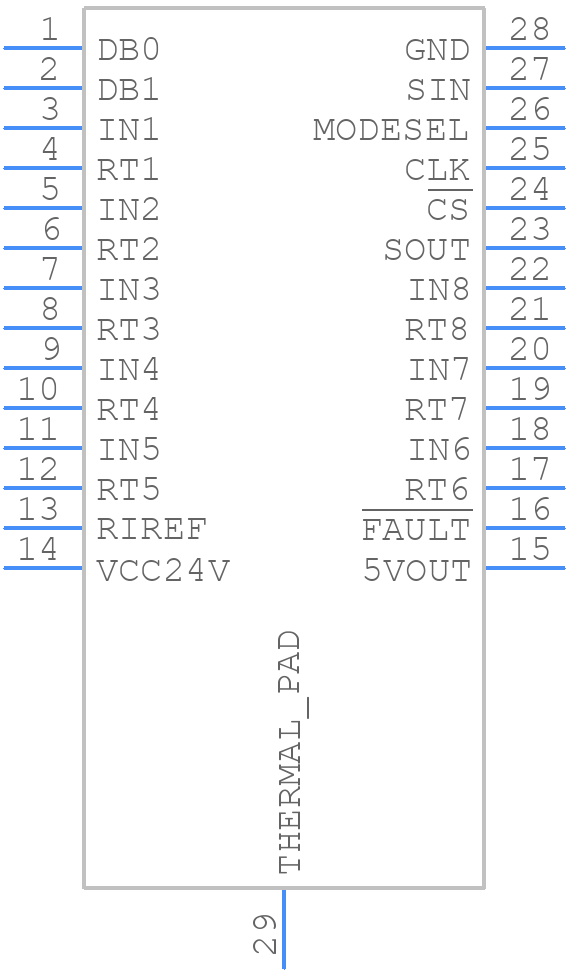 MAX31912AUI+ - Analog Devices - PCB symbol