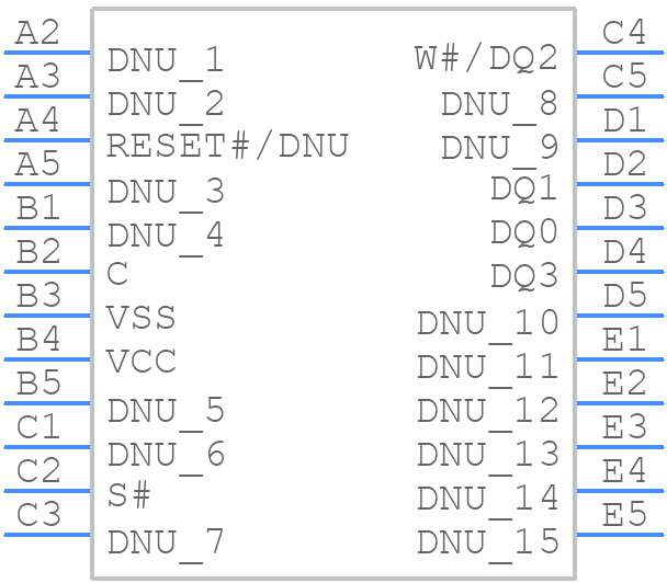 MT25QL256ABA8E12-1SIT - Micron - PCB symbol