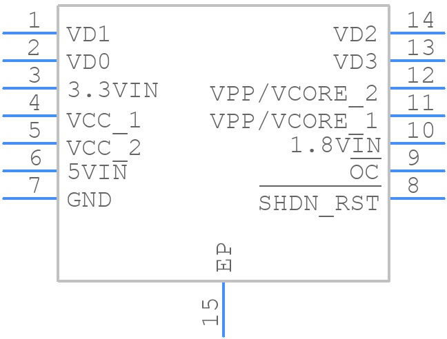 TPS2221PWP - Texas Instruments - PCB symbol