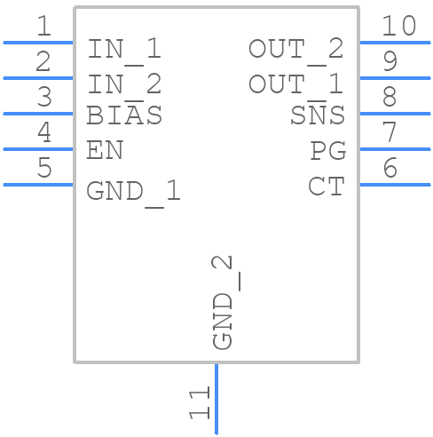 TPS22954DQCR - Texas Instruments - PCB symbol