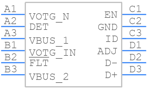 TPD4S214YFFR - Texas Instruments - PCB symbol