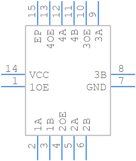 SN74CBT3126RGYR - Texas Instruments - PCB symbol