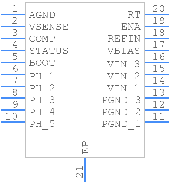 TPS54372PWP - Texas Instruments - PCB symbol