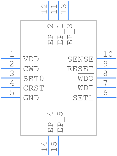 TPS3850G30DRCR - Texas Instruments - PCB symbol