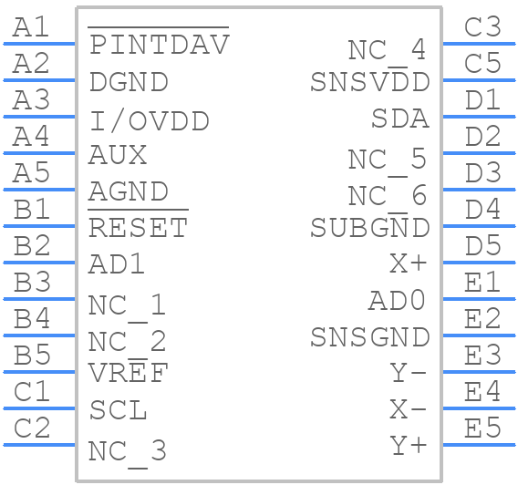 TSC2004IYZKR - Texas Instruments - PCB symbol