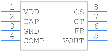 UCC3837D - Texas Instruments - PCB symbol