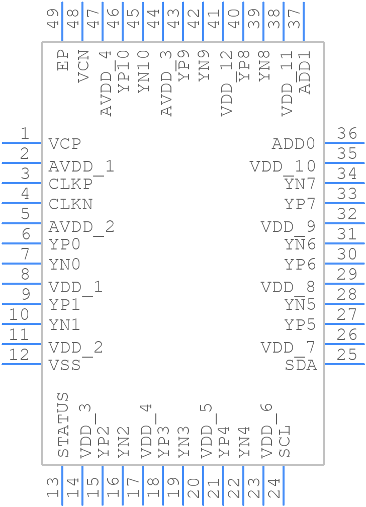 CDCL6010RGZT - Texas Instruments - PCB symbol