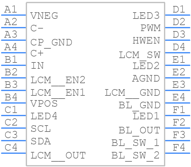 LM36274YFFR - Texas Instruments - PCB symbol