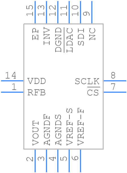 DAC8832ICRGYT - Texas Instruments - PCB symbol
