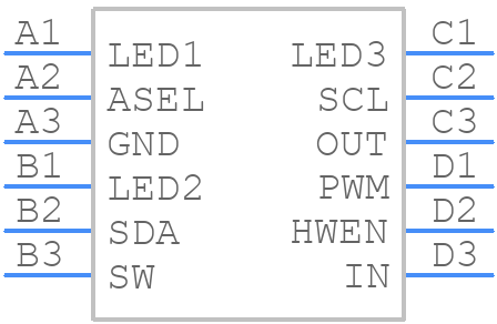 LM36923YFFR - Texas Instruments - PCB symbol