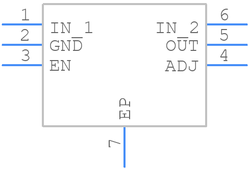 LP38692SDX-ADJ/NOPB - Texas Instruments - PCB symbol