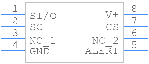 TMP124AID - Texas Instruments - PCB symbol