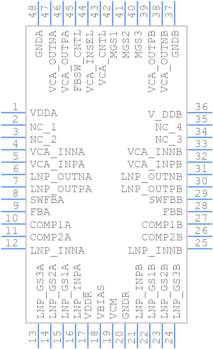 VCA2612Y/250 - Texas Instruments - PCB symbol