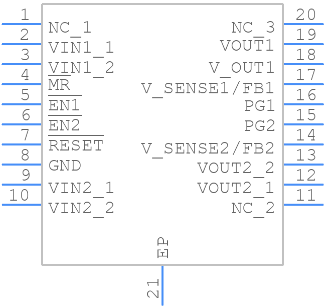 TPS70845PWP - Texas Instruments - PCB symbol