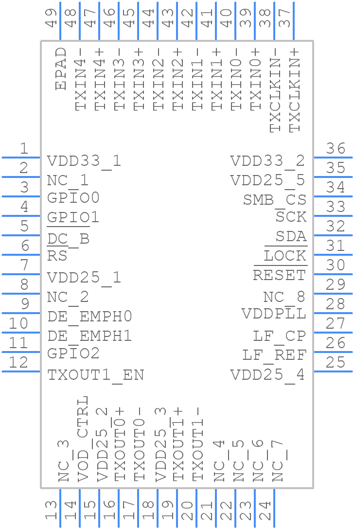 DS32ELX0421SQE/NOPB - Texas Instruments - PCB symbol