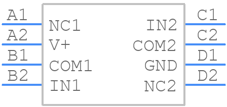 TS5A23167YZPR - Texas Instruments - PCB symbol