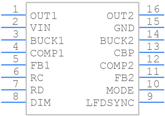 UCC3974PW - Texas Instruments - PCB symbol
