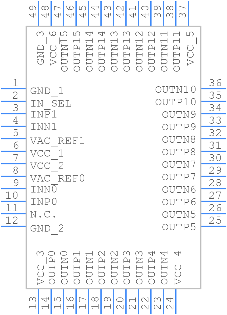 CDCLVD1216RGZT - Texas Instruments - PCB symbol