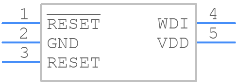 TPS3824-25DBVR - Texas Instruments - PCB symbol