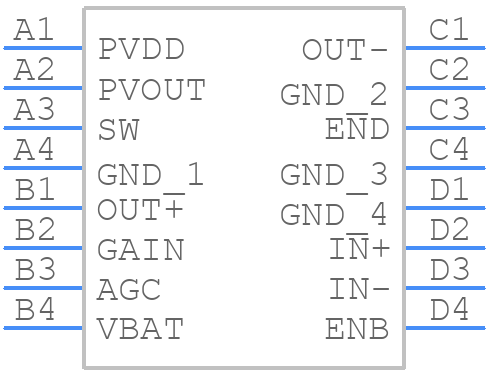 TPA2015D1YZHR - Texas Instruments - PCB symbol