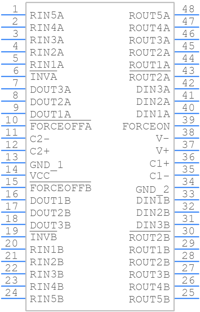 SN65C23243DGGR - Texas Instruments - PCB symbol