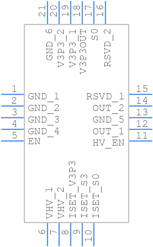 TPS22980RGPR - Texas Instruments - PCB symbol