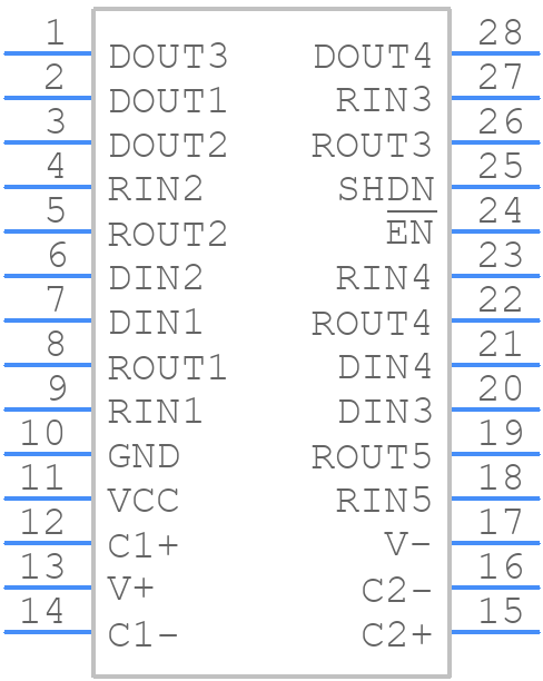 MAX211IDWR - Texas Instruments - PCB symbol